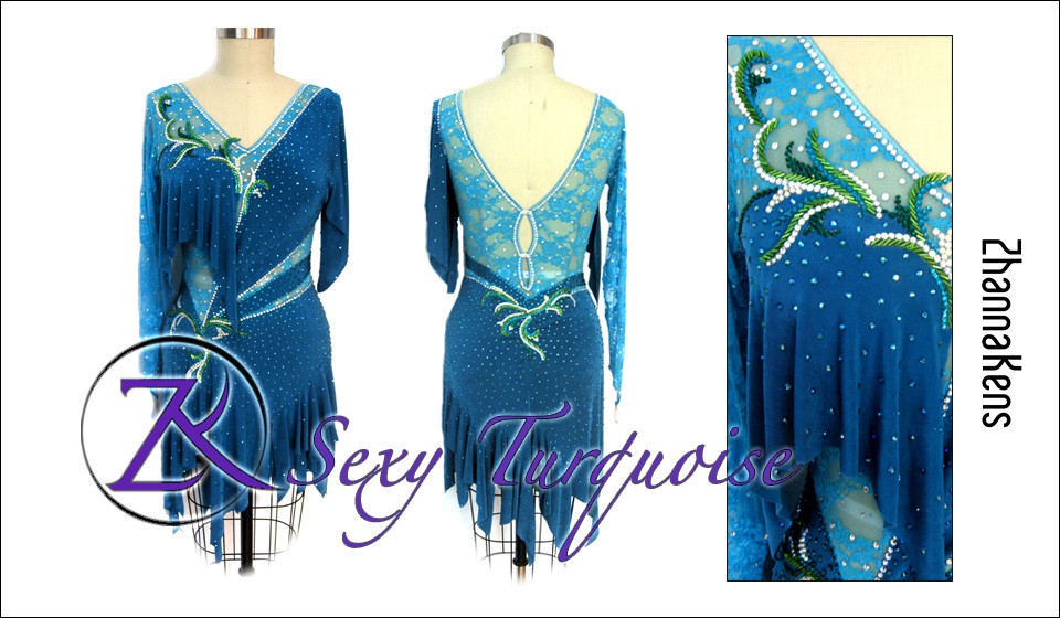 Ballroom latin dress for competition